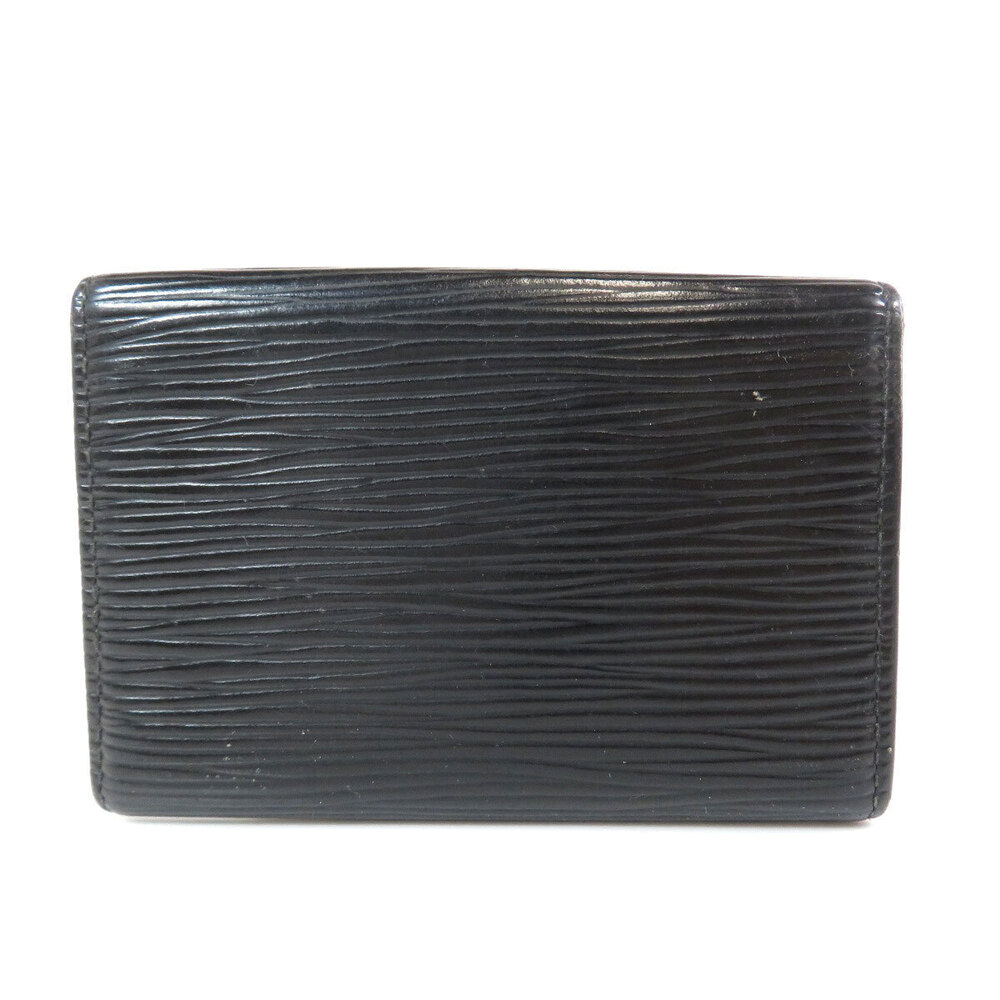 Louis Vuitton Leather Wallet fold Multicles Epi Bi Black